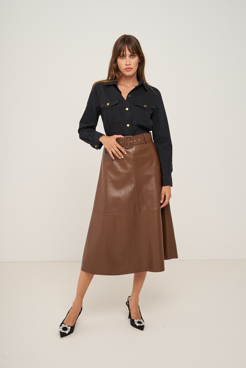 Rok Faux Leather Ruby